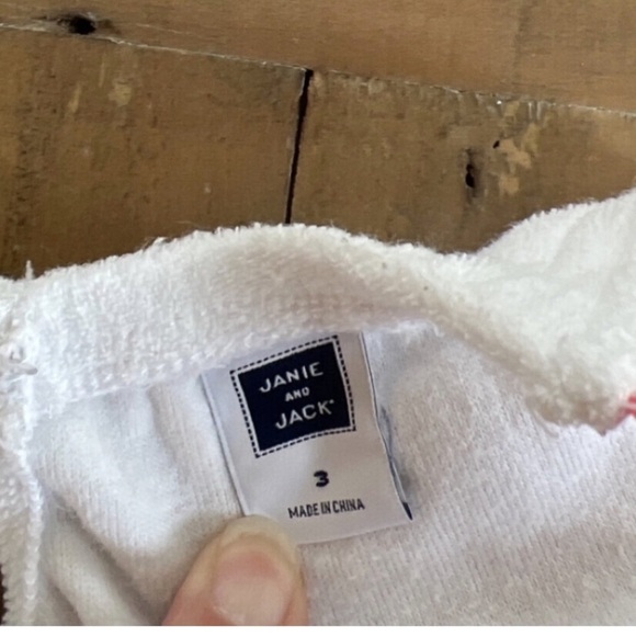Janie and jack white Terry ribbon romper - Picture 6 of 7